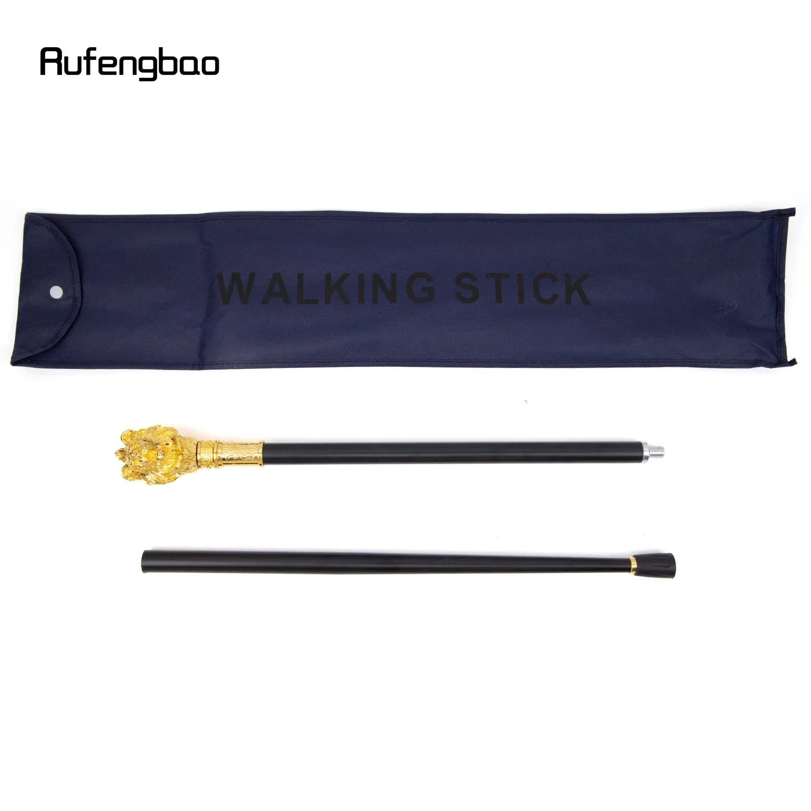 Golden Luxury Lion Head Handle Fashion Walking Stick for Party Decorative Walking Cane Elegant Crosier Knob Walking Stick 95cm