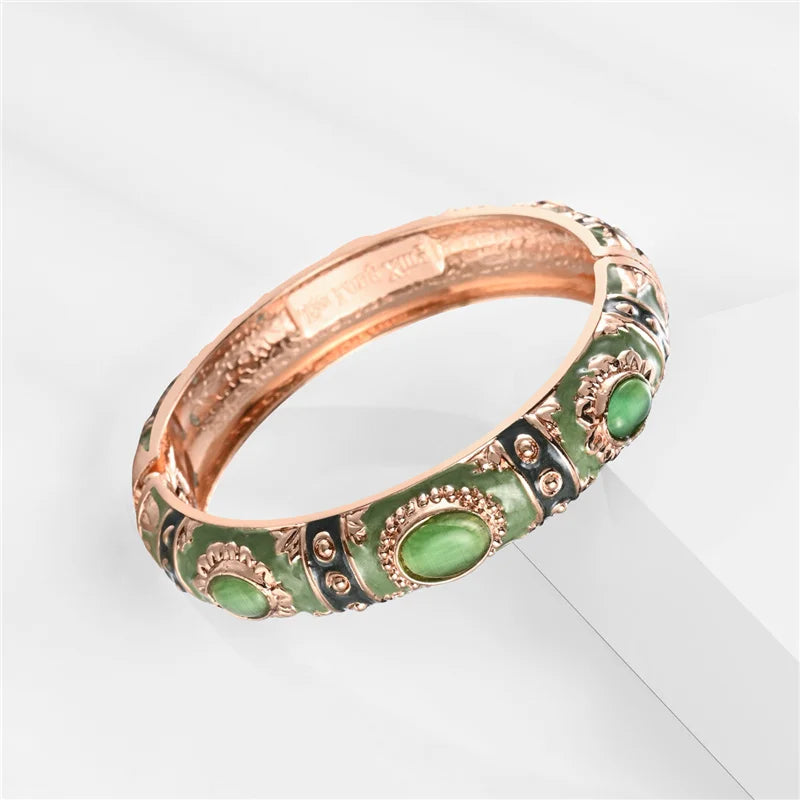 Enamel Bracelet For Women Bangle On Hand Hawaiian India Cloisonne African Jewelry Women's Hand Bracelets Bohemian Designer Gifts