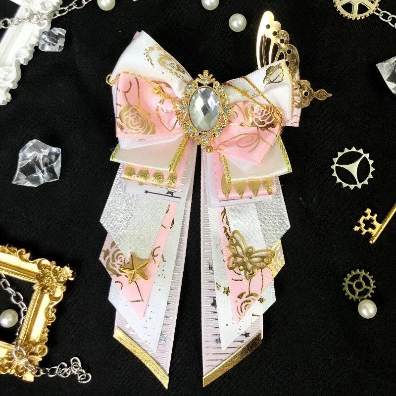 Men's Bow Tie High-end Luxury Wedding Bowtie Women's Lolita Brooch Anime Shirt Dress Accessories Handmade Jewelry Collar Flowers