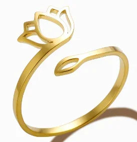 High End Waterproof Hollow Stainless Steel Finger Ring Trendy for Women Personalize Jewelry Wholesale