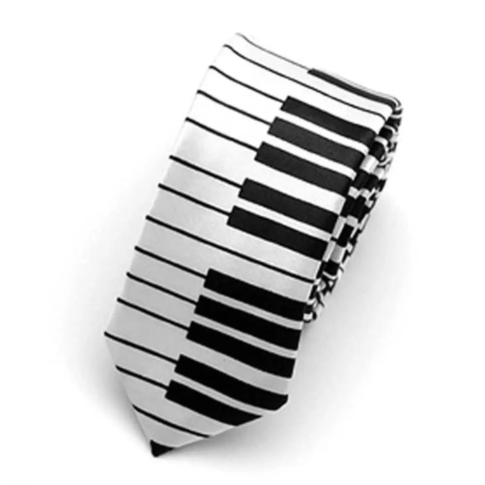 Slim Piano Men Keyboard Music Tie Casual Necktie Tie