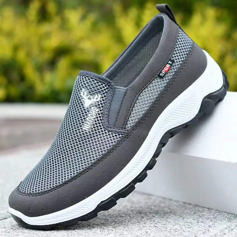 Men Running Hiking Sneakers Breathable Orthopedic Travel Plimsolls Slip On Comfortable for Outdoor Activity Hiking Walking