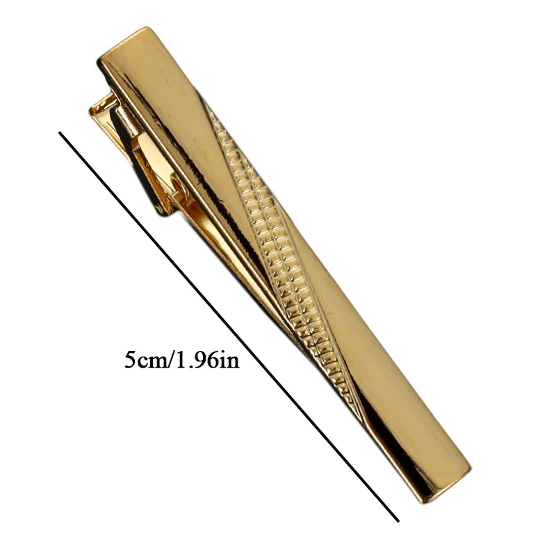 1pc Men's Short Tie Clip Simple Style Pin Clasp Rose Gold Color Male Business Necktie Clip Classic Men Jewelry Accessories Hot
