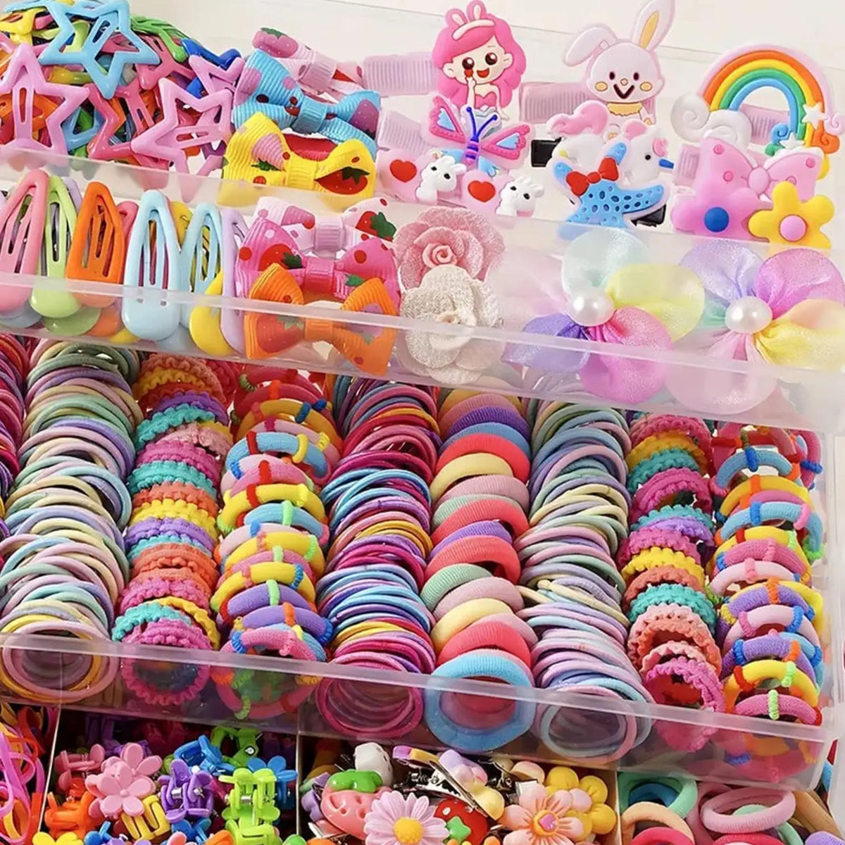 Hair Accessories for Girl Elastic Barrettes Girls Hair Accessories Set for Carvinal Birthday Holiday Stocking Stuffer Dress