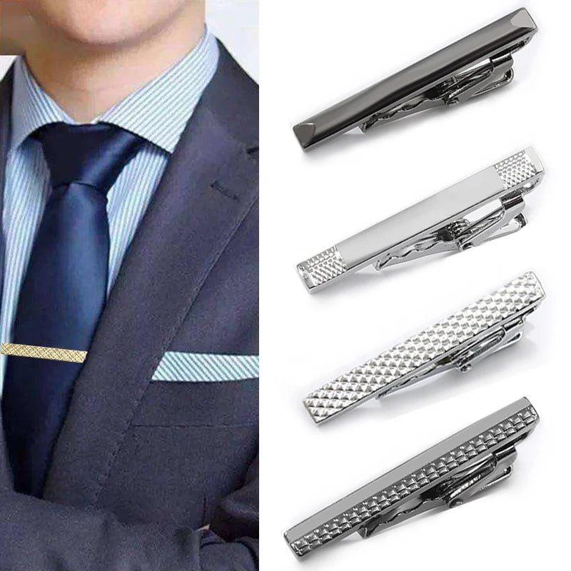 Tie Pin For Men Classic Tie Clips Copper Tie Bar Tie Collar Pin Business Corbata Necktie Clip Jewelry Gift Wedding Accessories
