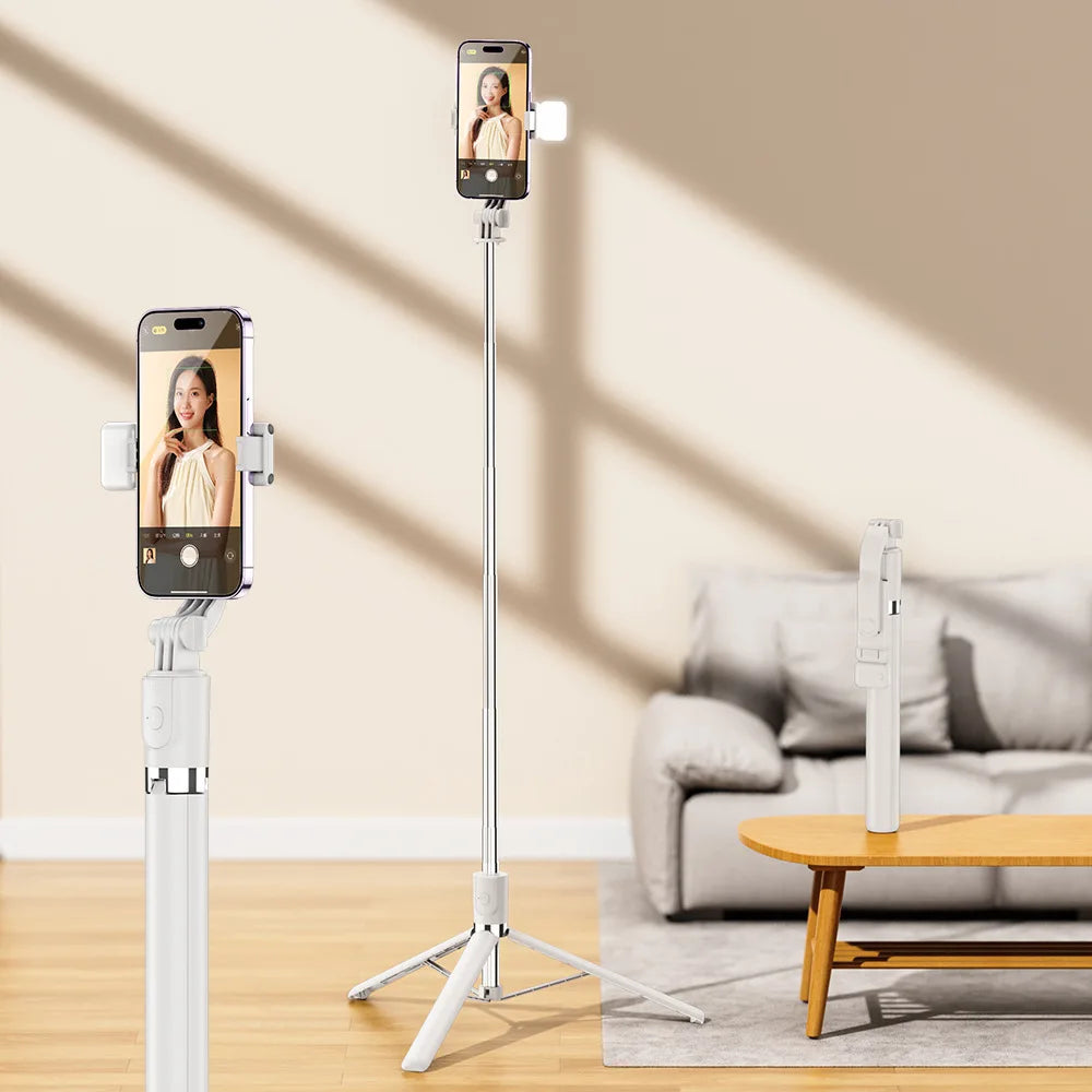 1700mm Wireless Selfie Stick Tripod Extendable Foldable Portable Monopod for Smartphone Stable Shooting Phone Stand