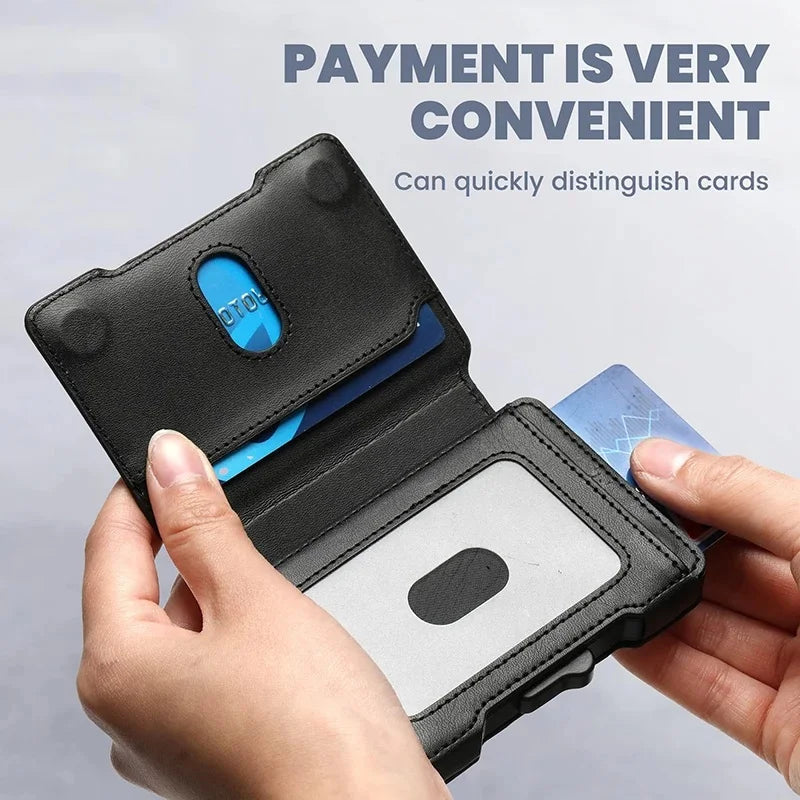 Wallet for Men,Minimalist Slim Mens Wallet with Money Clip,RFID Blocking Smart Pop Up Card Wallet,Metal Credit Card Holder