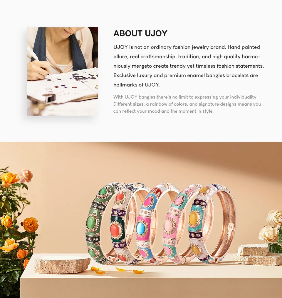 Enamel Bracelet For Women Bangle On Hand Hawaiian India Cloisonne African Jewelry Women's Hand Bracelets Bohemian Designer Gifts