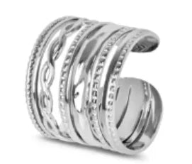 High End Waterproof Hollow Stainless Steel Finger Ring Trendy for Women Personalize Jewelry Wholesale