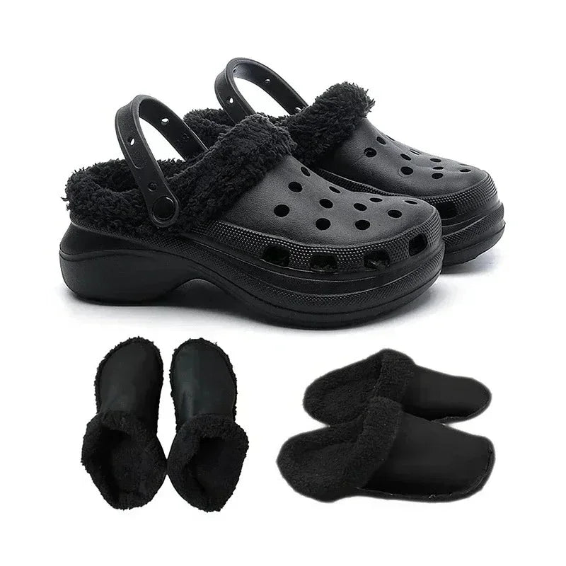 1Pair Thicken Plush Insole for Women Men Shoe Cover Winter Warm Shoe Covers Removable Plush Liner Sandals Beach Shoe Accessories