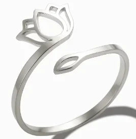 High End Waterproof Hollow Stainless Steel Finger Ring Trendy for Women Personalize Jewelry Wholesale
