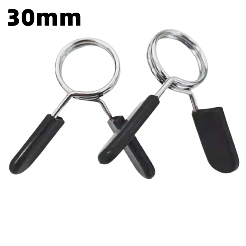1 Pair 25/28/30/50MM Dumbbell Barbell Spring Collars Clip Weight Bar Exercise Clamps Spring Lock for Gym Fitness Weightlifting