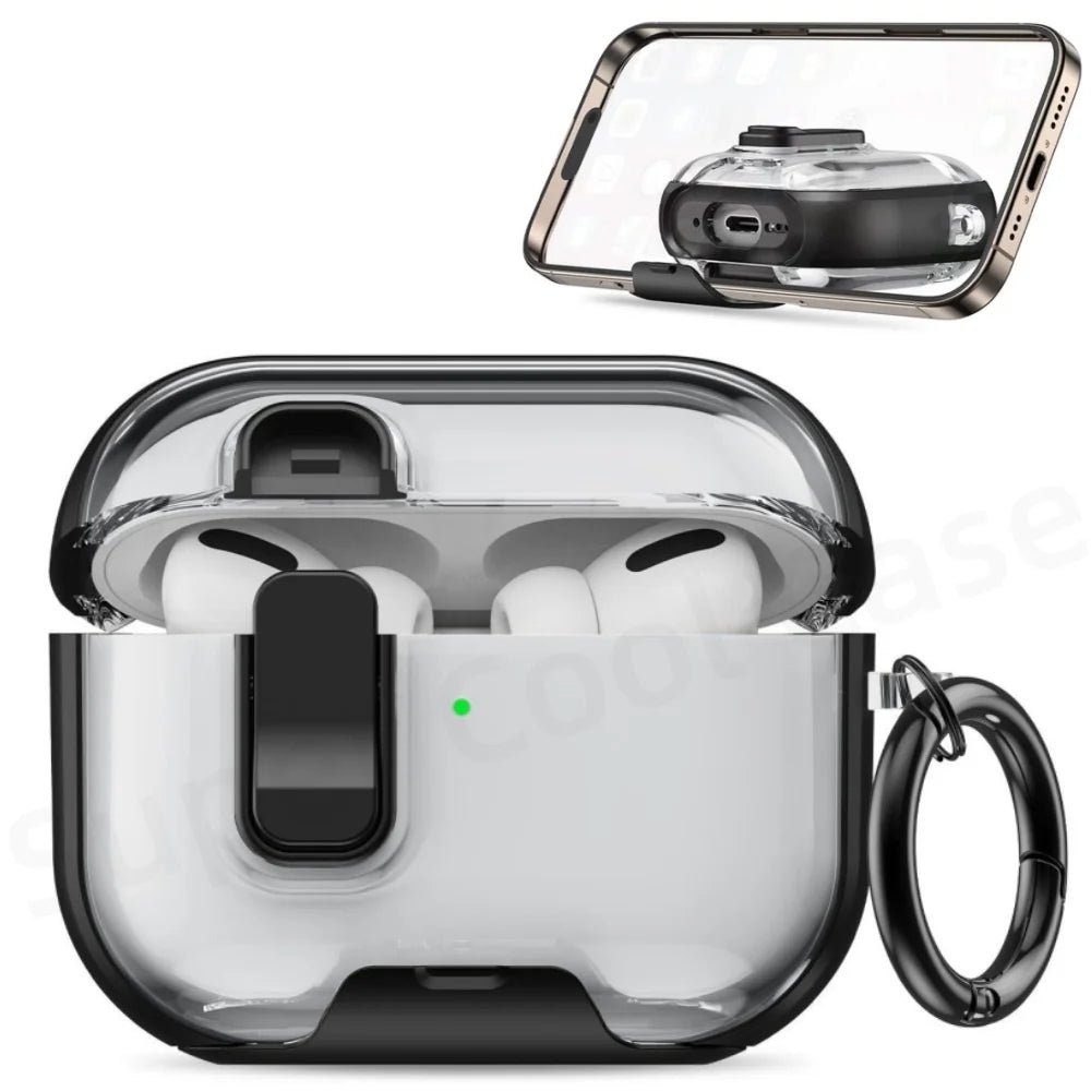 2025 for AirPods Pro 3 Case with Phone Stand&Cleaner Kit Protective Cover for AirPods Pro 3 with Keychain for Airpods Pro 3 Case