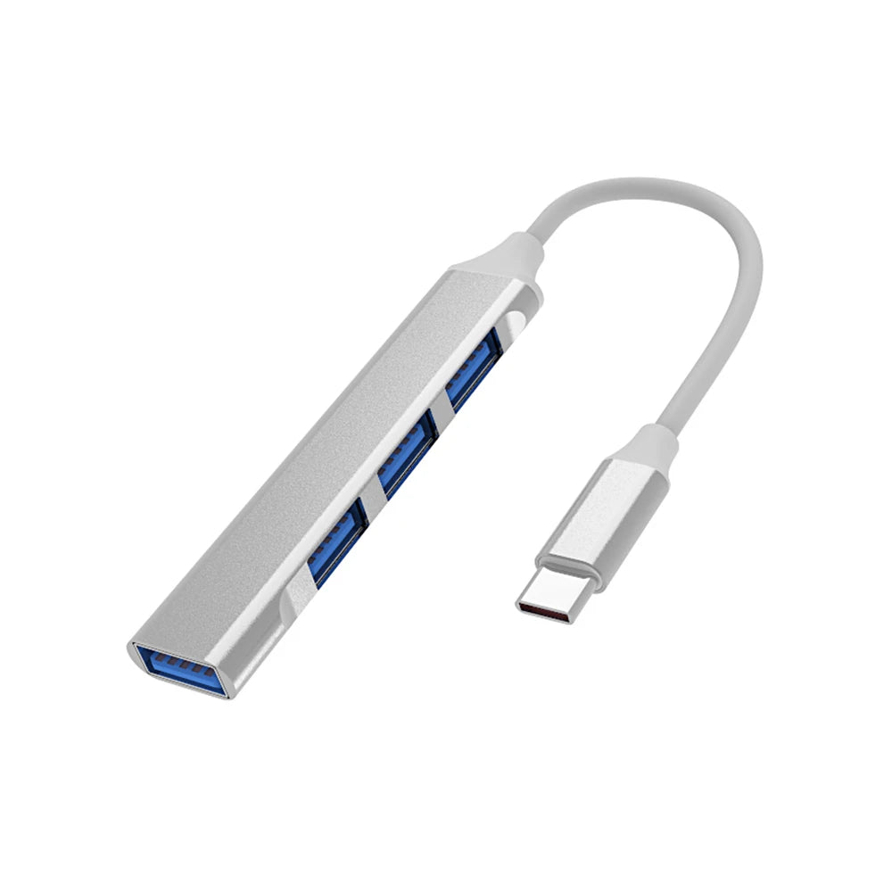 USB C Hub USB Hub 3.0 Type C Docking Station Aluminum 4-in-1 USB Expander, with 3 USB Ports and 1 USB C Port USB Distributor