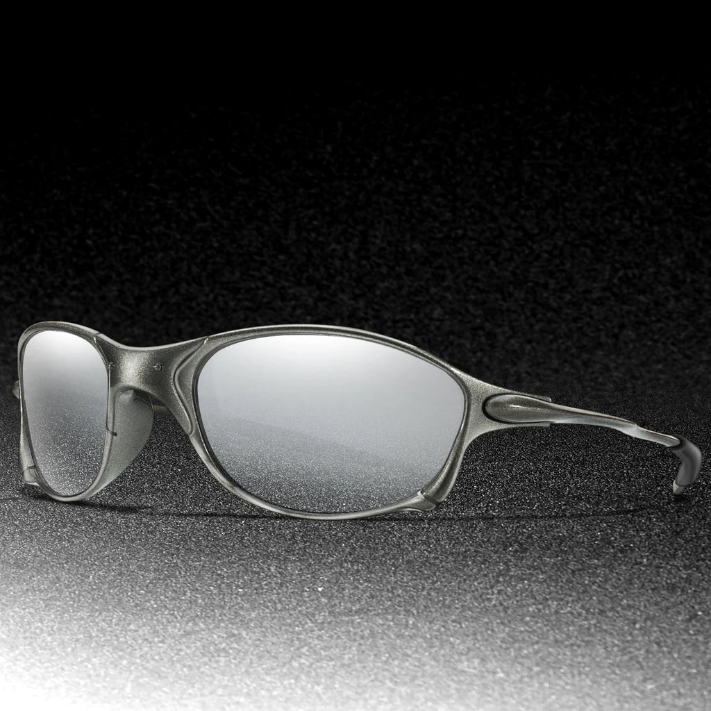 Men And Women Trendy Cycling Sunglasses Metal Shades With UV Protection for Outdoor Sports, Running, Hiking, Driving Travel