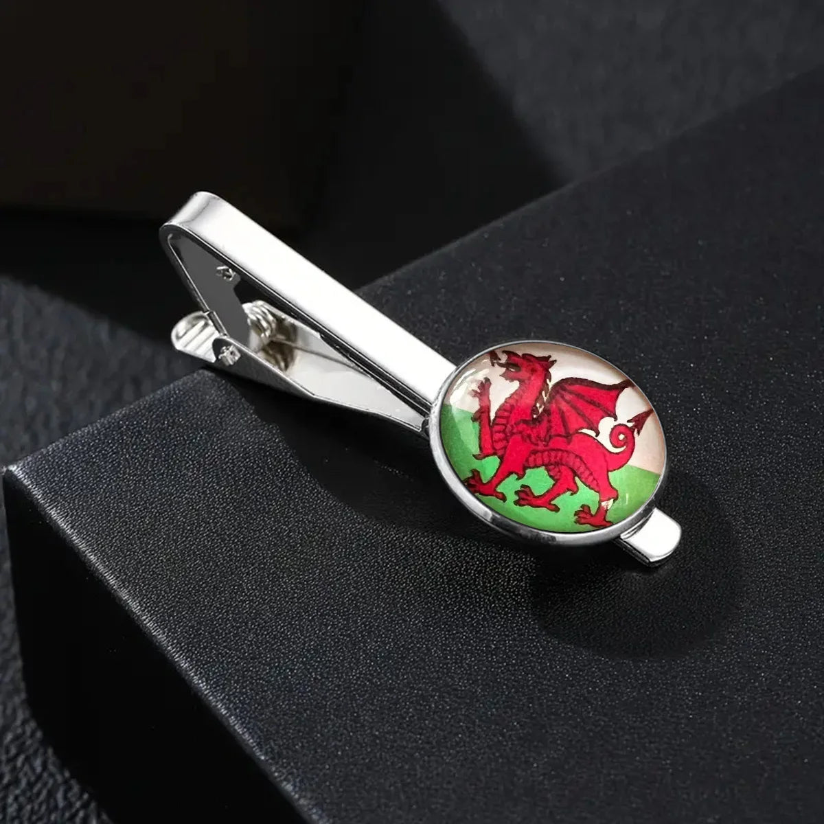 Country Flag Tie Clip For Men Germany Wales USA Macedonia Canada Man Shirt Business Party Gift Jewelry Cuff Luxury Fashion