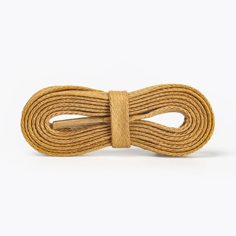 Fashion Flat Waxed Cotton Shoe Laces Unisex Boots Casual Sneakers Shoelace Leather Laces Shoes Boots Waterproof for Shoelaces