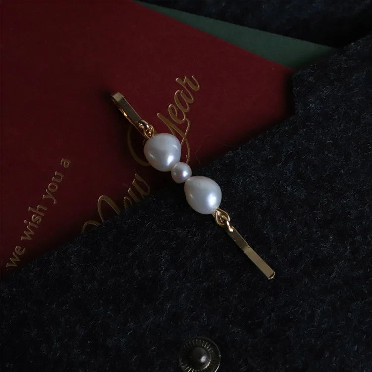 Hair Accessories for Girls Women Hairpins Clips Natural Baroque Freshwater Pearl Elegant Sweet Bridal Ornaments Wedding Gift