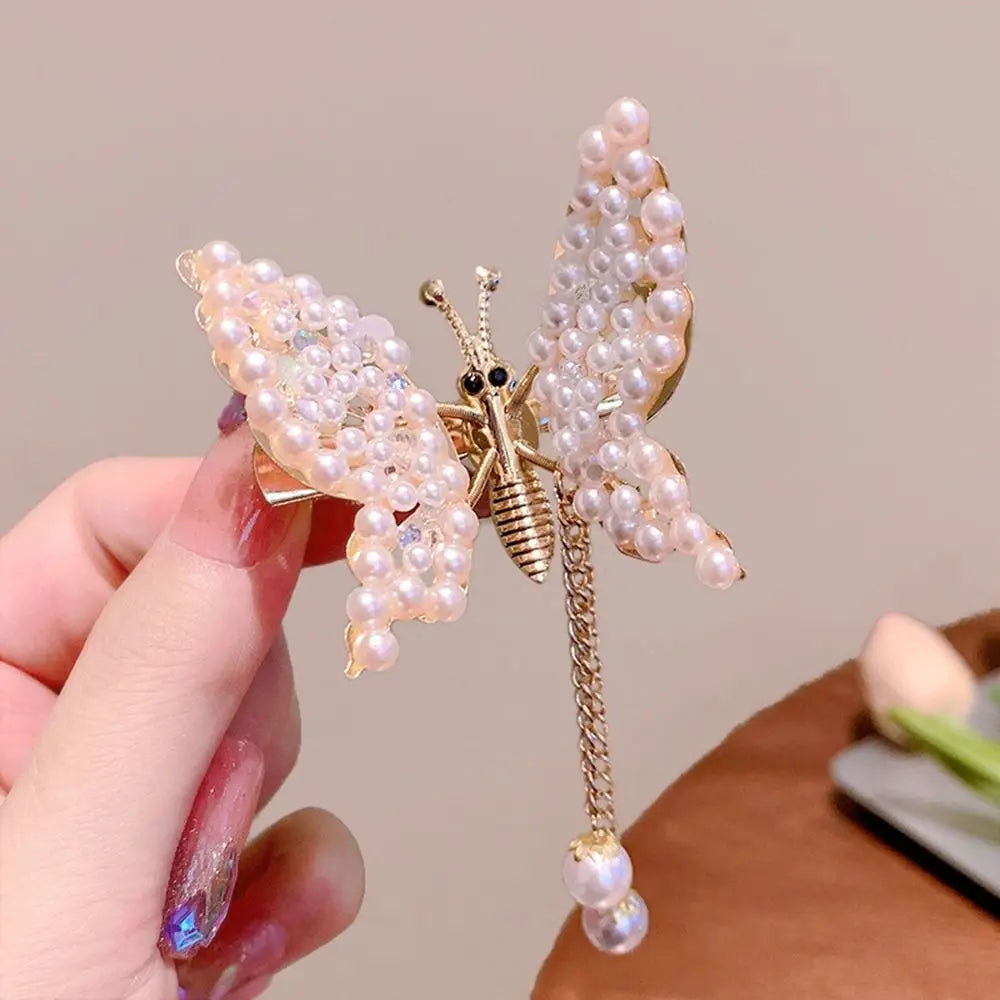 Hair Accessories For Women Hair Styling Tassel Butterfly Hairpin Headwear Shiny Hair Clips Flying Barrette Hair Clip