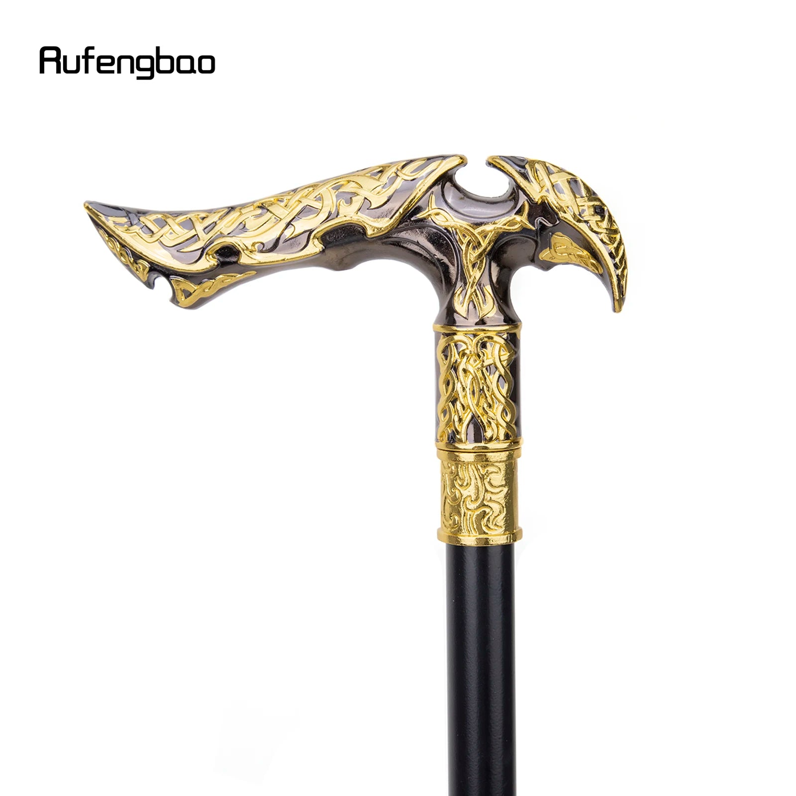 Gold Black Luxury Type Walking Cane Fashion Decorative Walking Stick Gentleman Elegant Cosplay Cane Knob Crosier 93cm