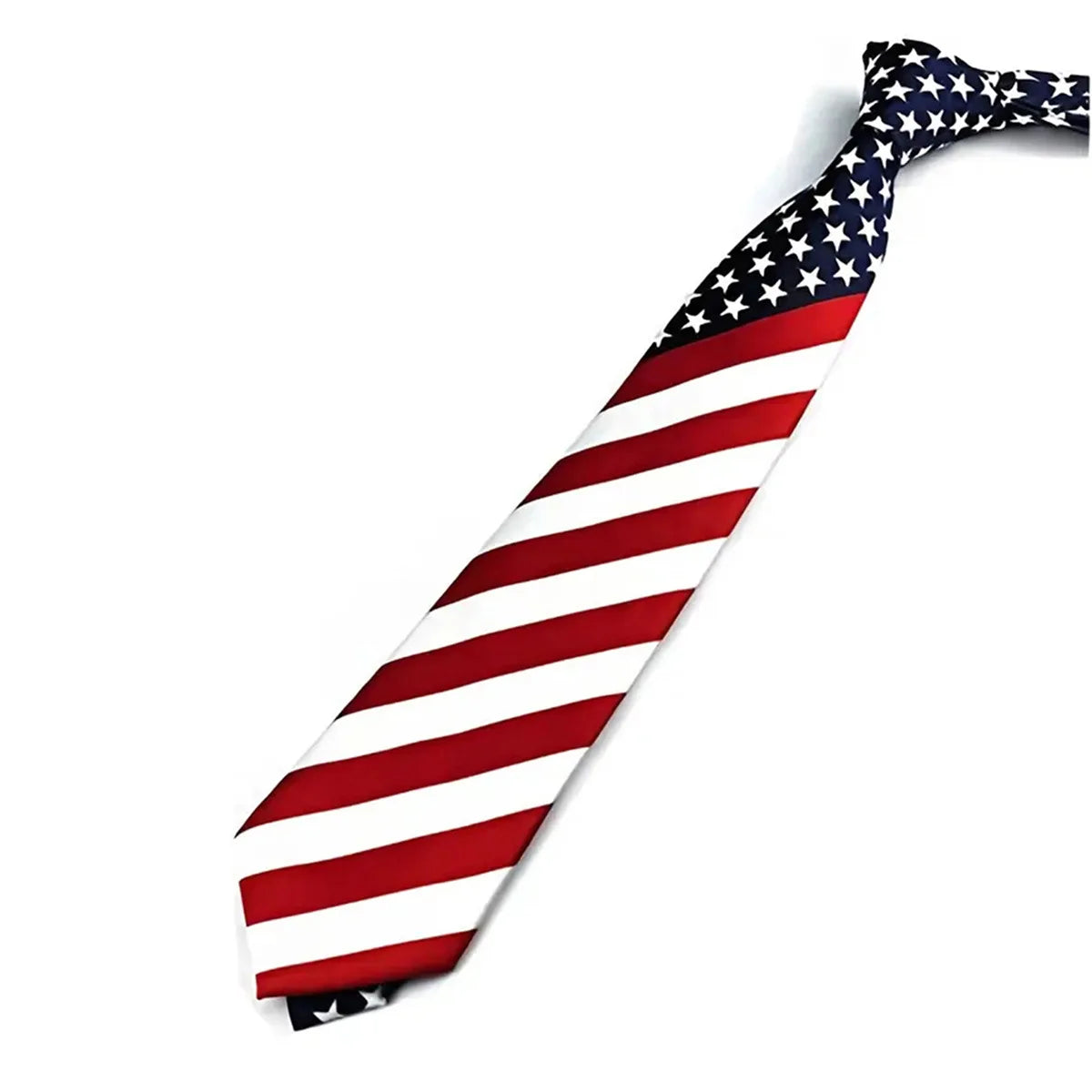 8cm Classic American Flag Striped Neckties Unisex Adult Simulated Silk Polyester Ties For Men Party Club Performance Suit Cravat