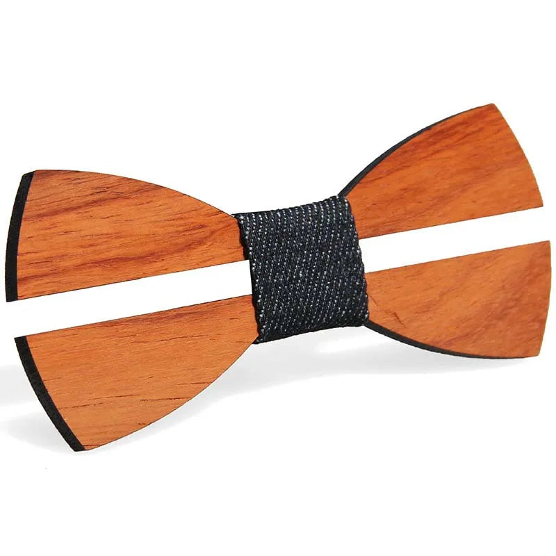 Fashion Wooden Bow Tie For Men Unisex Hollow Out Carved Retro Wooden Neck Ties Adjustable Strap Vintage Bowtie Gravata Corbatas