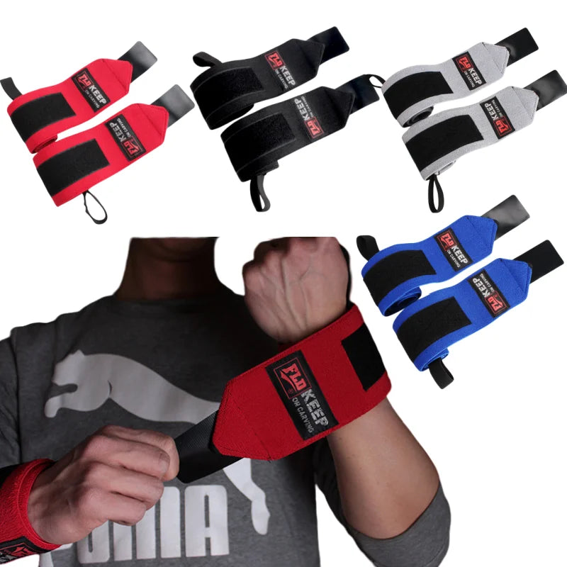 Weightlifting Wrist Wraps 63cm Elastic Wrist Straps W/ Thumb Loop  Gym Heavy Duty Wrist Support for Cross Deadlifts Powerlifting
