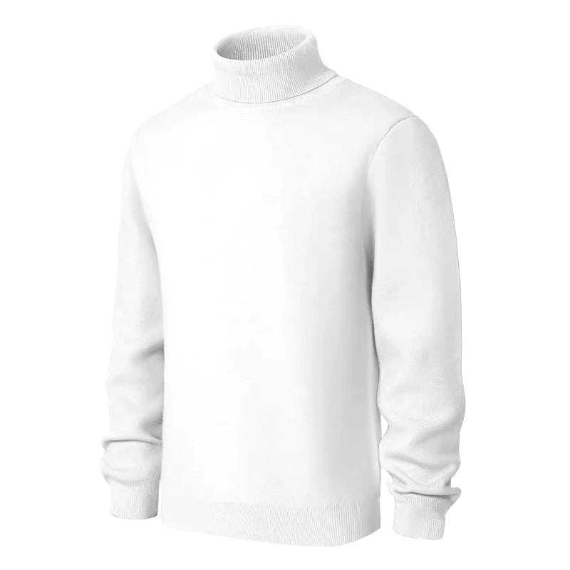 Animal Game Men's Cold Blouse Turtleneck Sweater Luxury Woolen Knitwear Casual Pullover Long Outerwear Solid Warm Streetwear