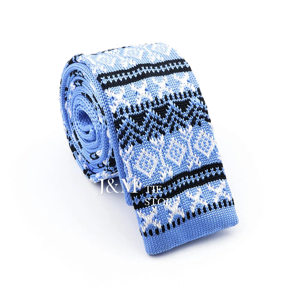 New Knit Ties For Men Casual Skinny Pink Blue Necktie Boys Girls Party Knitted Striped Neck Tie Wedding Groom Necktie Neck Wear