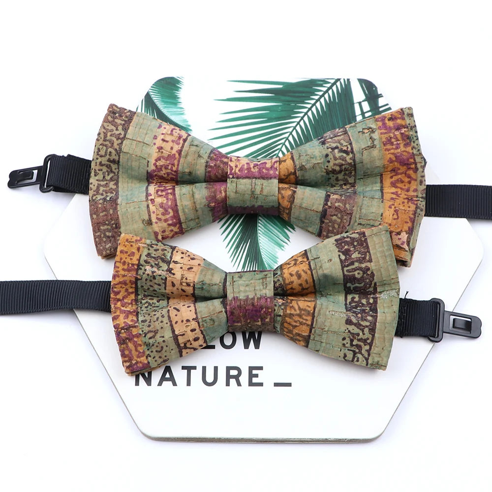 Novel Wooden Bow Tie For Man Women Cork Bowknot Retro Wood Handmade Bowties Daily Party Wedding Accessories Butterfly Wholesale