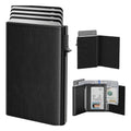 Wallet Card Holde  Pop Up PU Case,  Smart, RFID Blocking, Minimalist, Front Pocket 9-14 Card Capacity | ID Window | Cash Slot