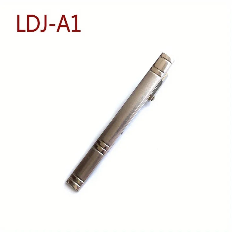 10pcs Men's Dress Tie Clips, Wedding Business Suit Fashion Necktie Clips, Gifts For Husband Boyfriend