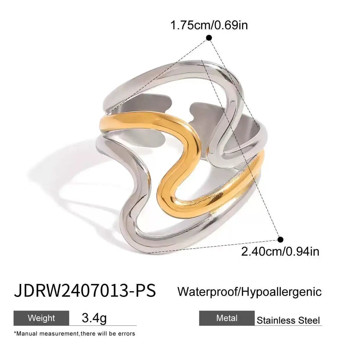 High End Waterproof Hollow Stainless Steel Finger Ring Trendy for Women Personalize Jewelry Wholesale