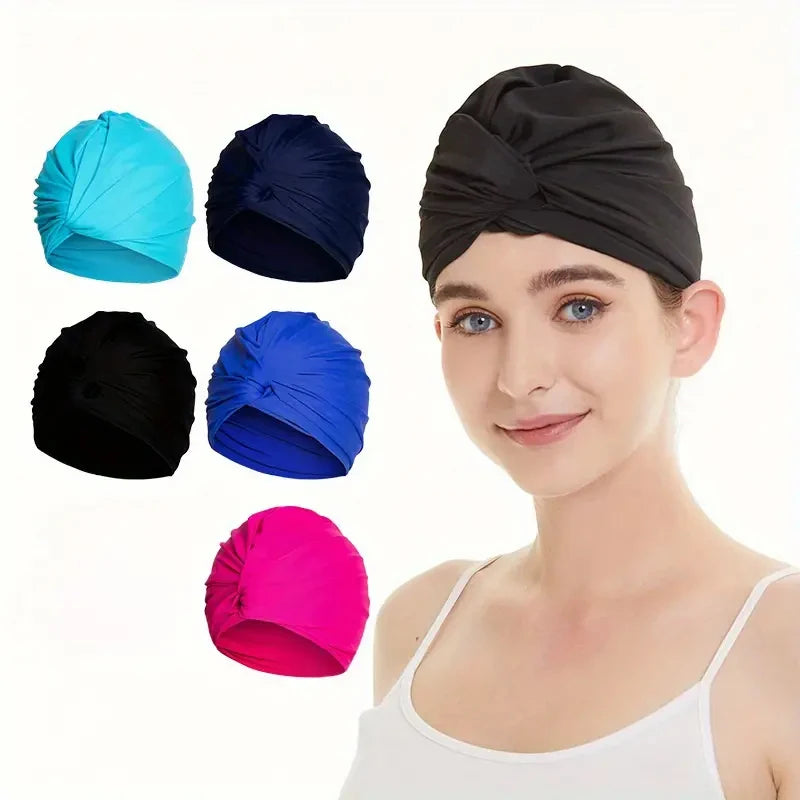 1pc Anti-Slip Swimming Cap for Long, Curly, Thick Hair and Braids - Perfect for Beach and Pool with Flexible Fit