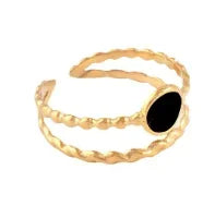 High End Waterproof Hollow Stainless Steel Finger Ring Trendy for Women Personalize Jewelry Wholesale