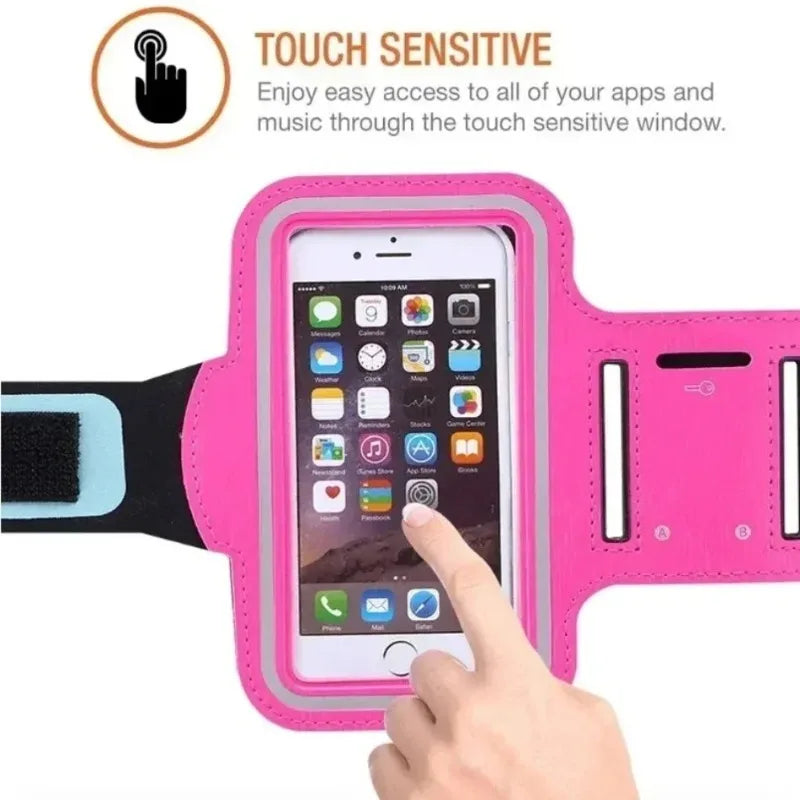 Sports Running Phone Armband Touch Screen Breathable With Key Pocket For iPhone 12-17 Pro Max For Android Gym Jogging Daily Use