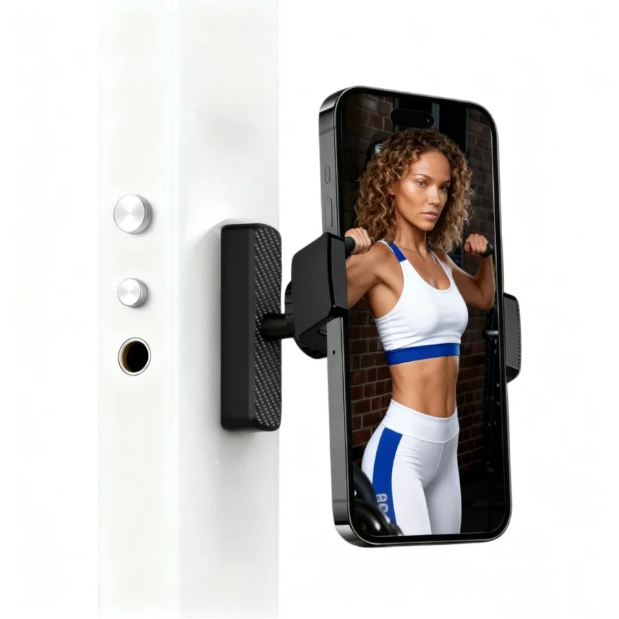 Portable Gym Magnetic Phone Holder with Magnet Base Attach to Metal Surface, 360 °   Adjustable Gym Phone Holder Magnetic Mount for a