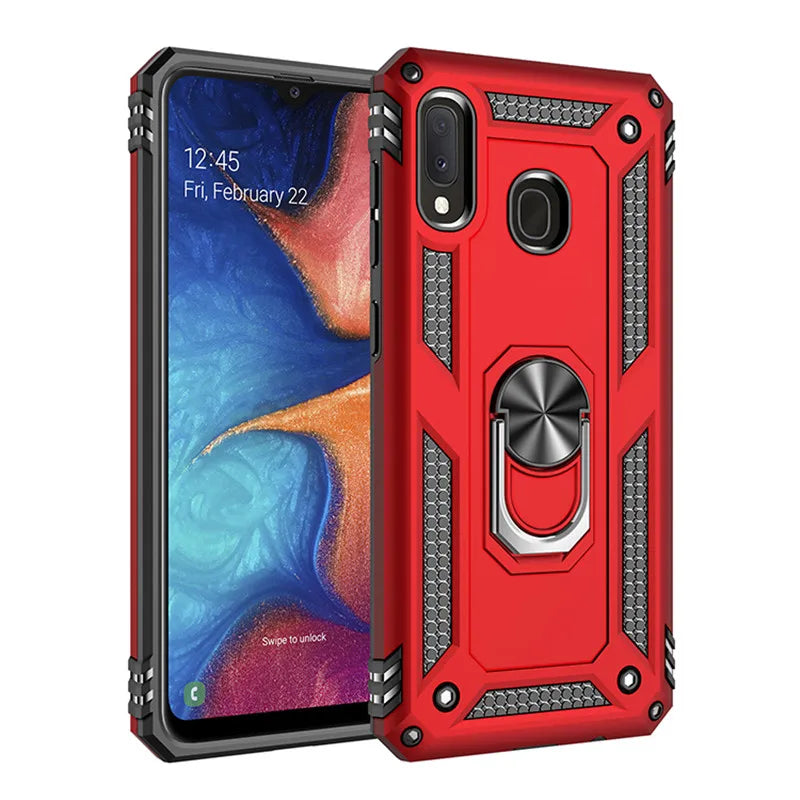 for Samsung A20e Armor Shockproof Case for Samsung Galaxy A20e Military Protective Ring Holder Magnet Cover for Samsung A 20e