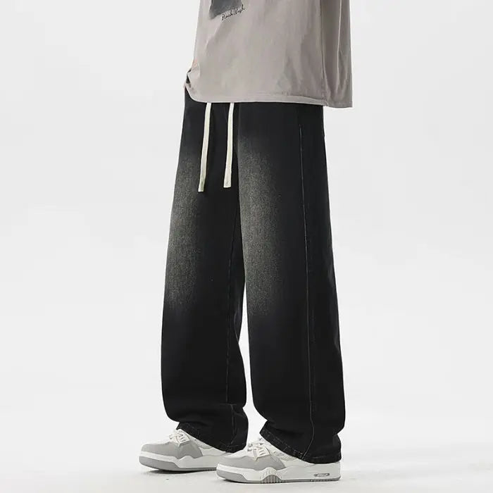 Straight Jeans 2026 New Men's Clothes Wide-leg Baggy Casual Trousers Fashion Hip-hop Loose Jeans Streetwear Male