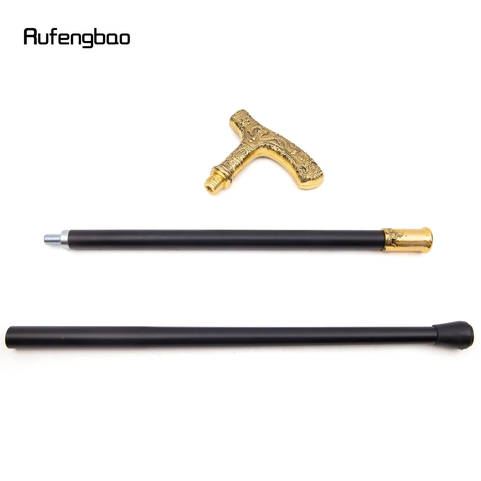 Golden Dragon Luxury Pattern Walking Stick Party Fashion Elegant Walking Stick Decorative Cospaly Cane Knob Crosier 89cm