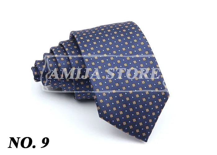 New Men's Casual 7CM Ties Classic Polyester Woven Party Neckties Fashion Burgundy Flower Man Neck Tie For Wedding Business Male