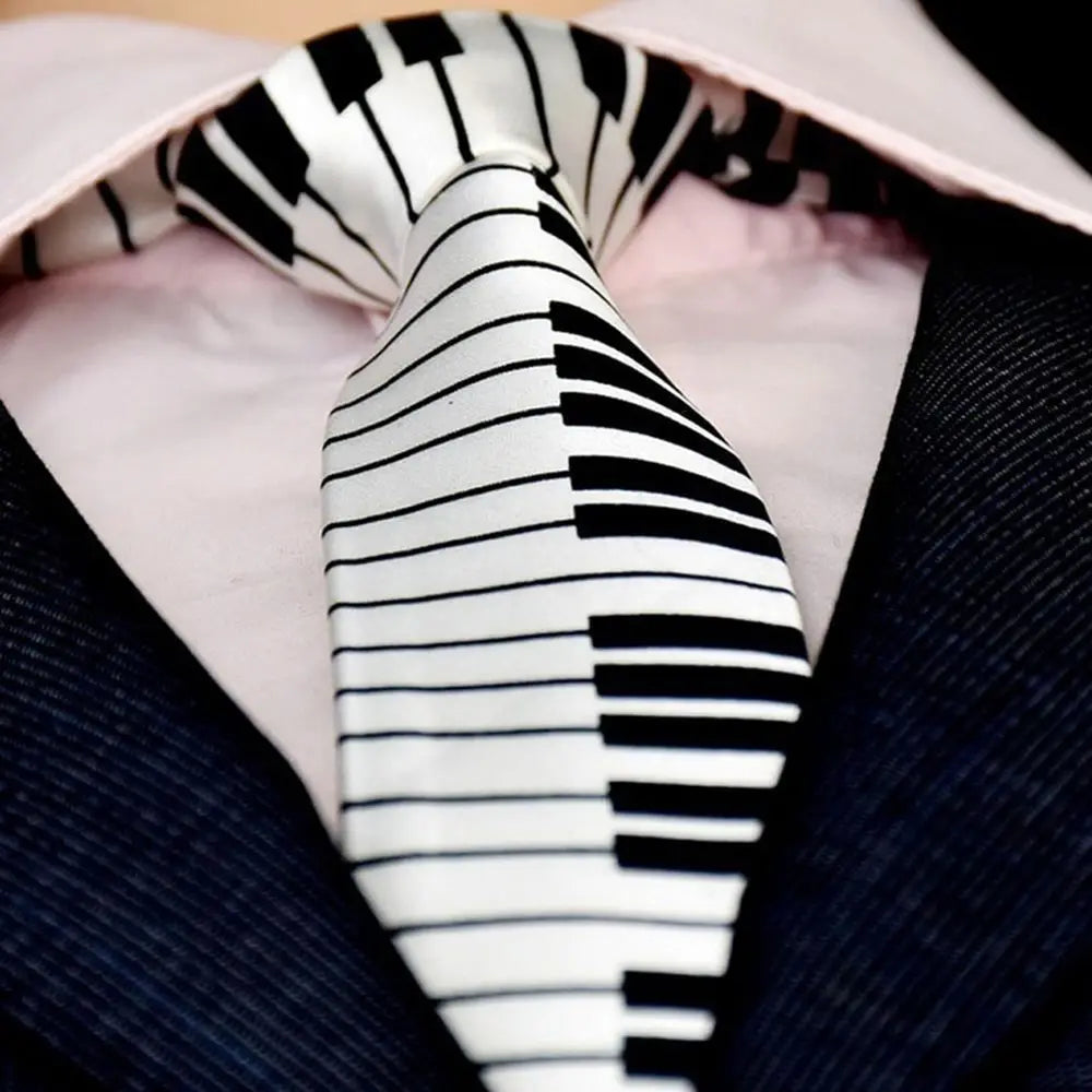 Slim Piano Men Keyboard Music Tie Casual Necktie Tie