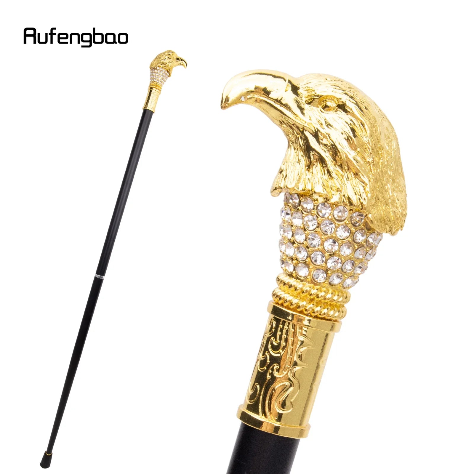 Golden White Eagle Head Decorative Stick  Parties Decorative Cane For Halloween For Cosplay And Parties, For Cosplay & Party