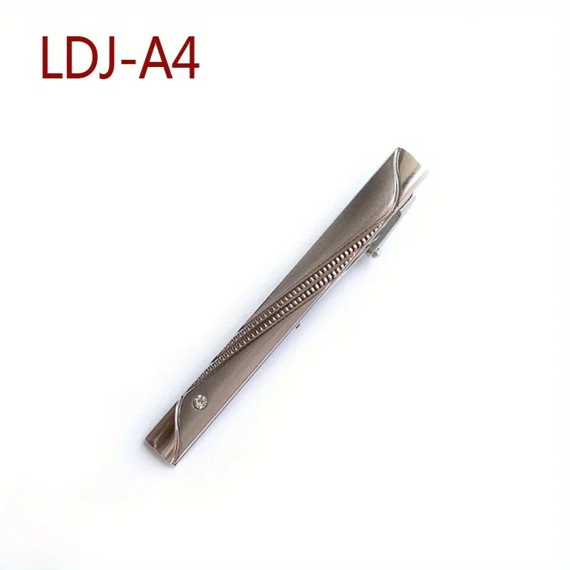 10pcs Men's Dress Tie Clips, Wedding Business Suit Fashion Necktie Clips, Gifts For Husband Boyfriend
