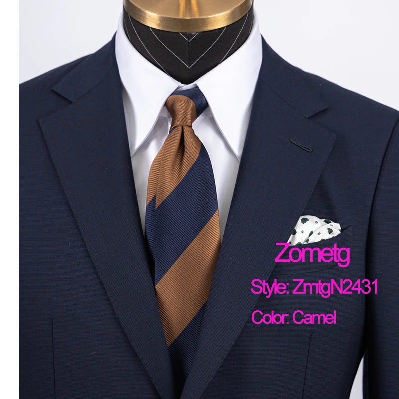 9cm Tie Ties Neckties for men High Quality Ties Red Green Tie strip Necktie Wedding neckties Fashion Zometg
