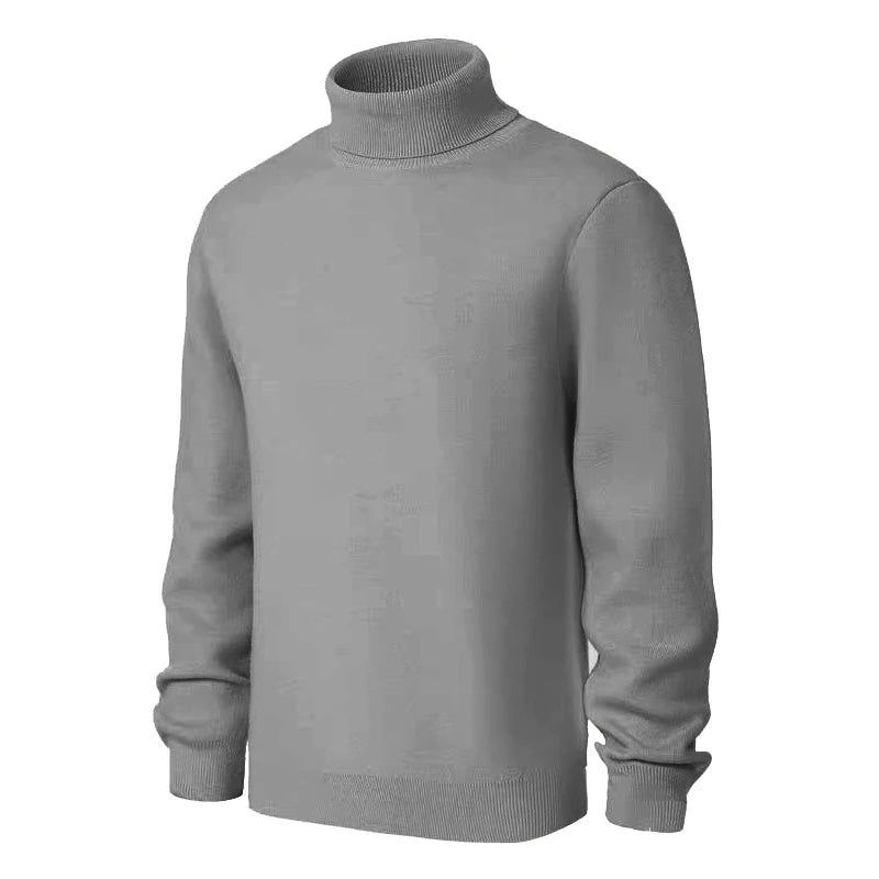Animal Game Men's Cold Blouse Turtleneck Sweater Luxury Woolen Knitwear Casual Pullover Long Outerwear Solid Warm Streetwear