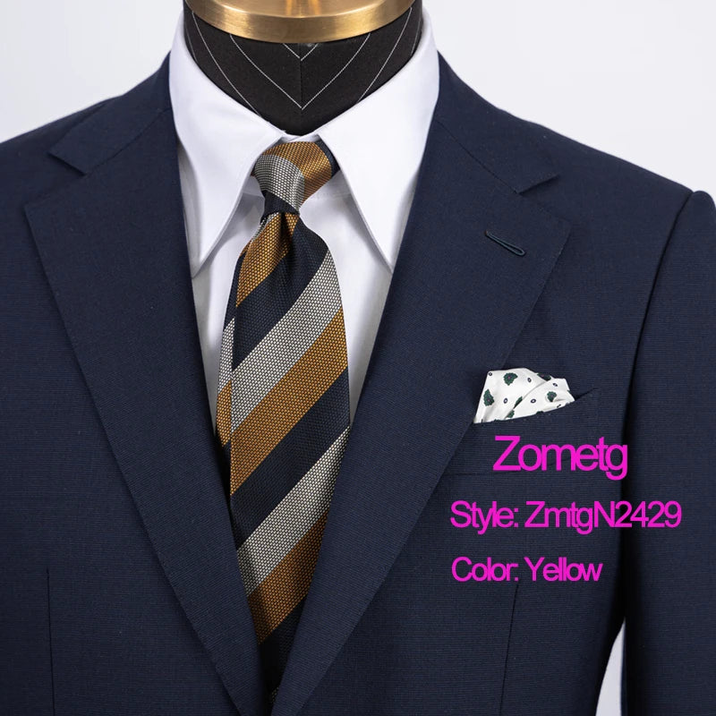9cm Tie Ties Neckties for men High Quality Ties Red Green Tie strip Necktie Wedding neckties Fashion Zometg