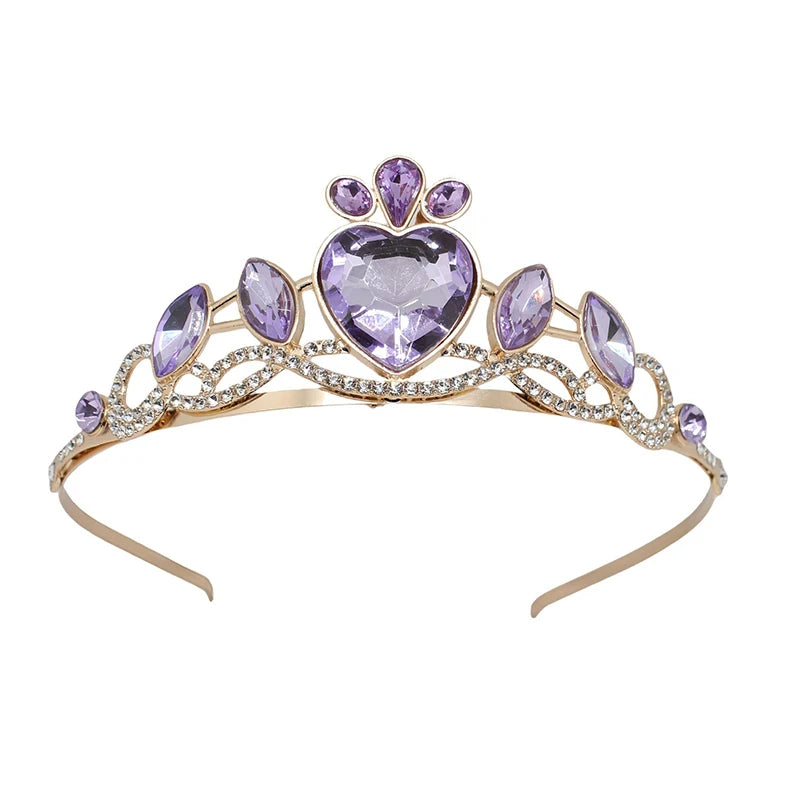 Girl Birthday tiara Crowns Bridal Wedding Hair Accessories Princess Queen Blue Crown Women Party Performance Hair Accessories