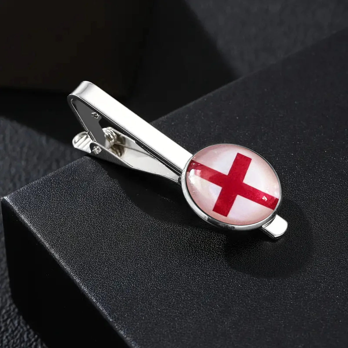 Country Flag Tie Clip For Men Germany Wales USA Macedonia Canada Man Shirt Business Party Gift Jewelry Cuff Luxury Fashion