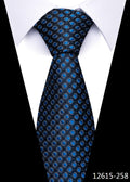 Newest Style 8 cm Necktie Man Blue Golden Striped Wedding Accessories Performance Tie Men Necktie Gravatas Fit Business